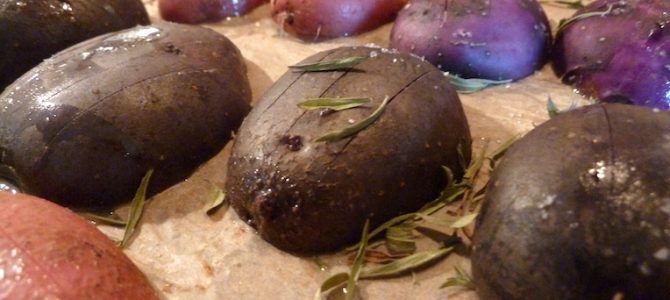 Rezept für bunte Kartoffeln vom Blech Rezept für bunte Kartoffeln vom Blech